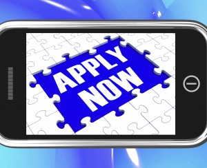 Apply Now On Smartphone Showing Job Applications And Recruitment