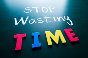 Stop wasting time concept